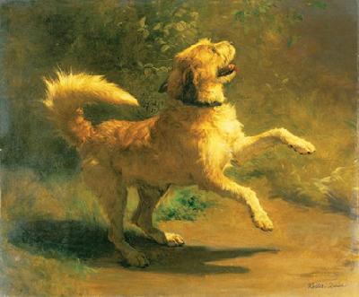 Rudolf Koller Springender Hund China oil painting art